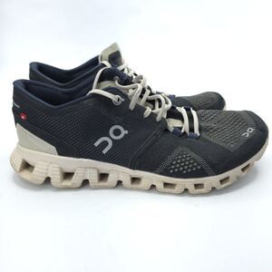 On Cloud X Swiss Engineering Womens Size 7.5 Running Shoes Black Beige